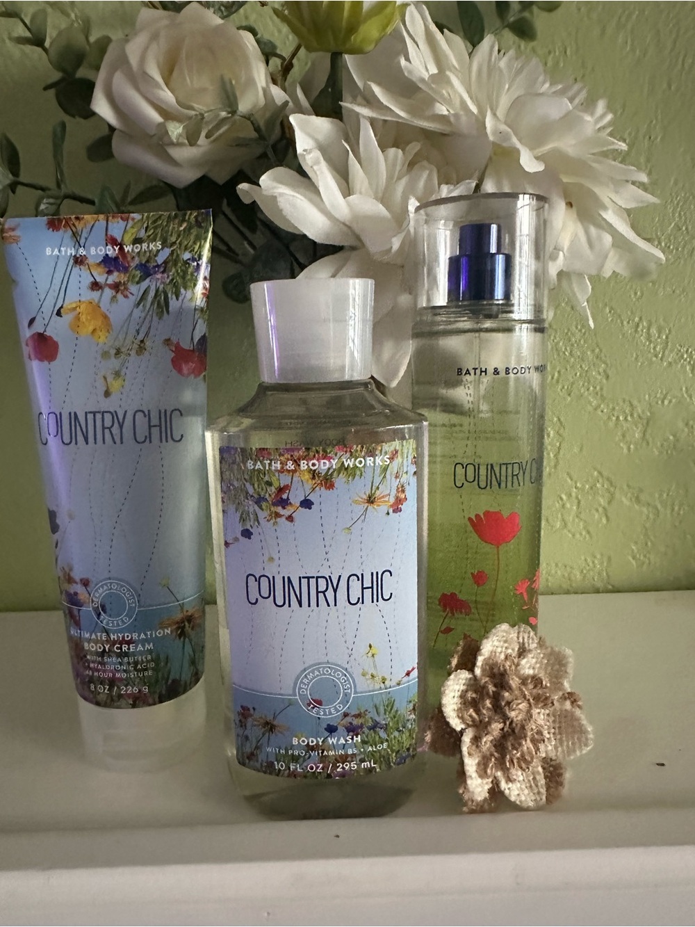 Bath & Body Works Country Chic Set - Light Blue & Green